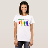Proud Oma Gay Pride weibliche Silhouetten T-Shirt (Vorne ganz)