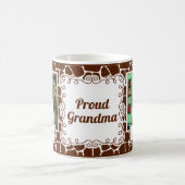 Proud Oma Giraffe Animal Print 2 Foto Kaffee Kaffeetasse (Mittel)