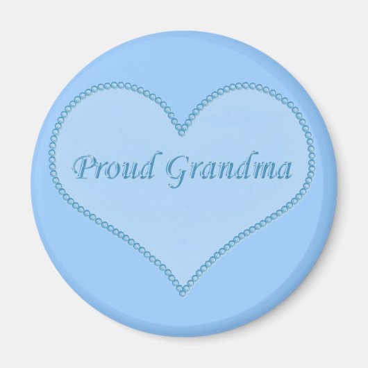 Proud Oma Magnet, blau Magnet (Vorne)