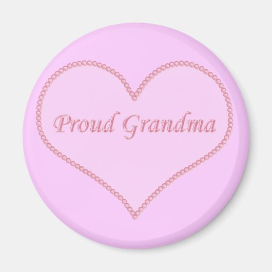 Proud Oma Magnet, Rosa Magnet (Vorne)