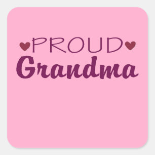 Proud Oma niedliche Herzklammern Aufkleber