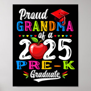 Proud Oma of 2025 Pre-k Graduate Abschluss Poster