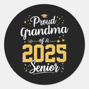 Proud Oma of a 2025 Senior 2025 Cl of 2025 Gra Runder Aufkleber