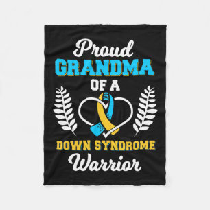 Proud Oma of a Down Syndrome Kriegerband tr Fleecedecke