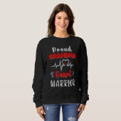 Proud Oma of a Heart Warrior CHD Awareness Sur Sweatshirt (Vorne ganz)
