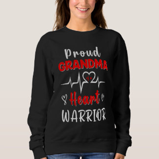 Proud Oma of a Heart Warrior CHD Awareness Sur Sweatshirt