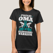 Proud Oma Of A Scleroderma Warrior Awareness Ribbo T-Shirt (Vorderseite)