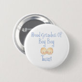 Proud Oma of Boy Twins Button (Vorne & Hinten)