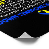 Proud Oma of Down Syndrome Warrior Poster (Ecke)