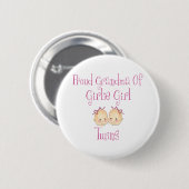 Proud Oma of Girl Twins Button (Vorne & Hinten)