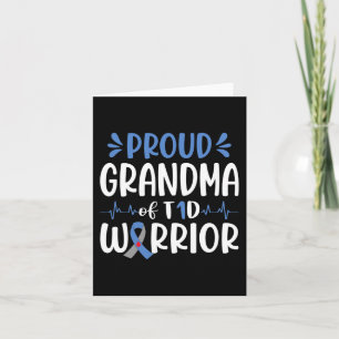 Proud Oma T1D Warrior Diabetes Awareness Bl Karte