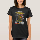 Proud Oma Vietnam Veteran US Flag Veteran T-Shirt (Vorderseite)