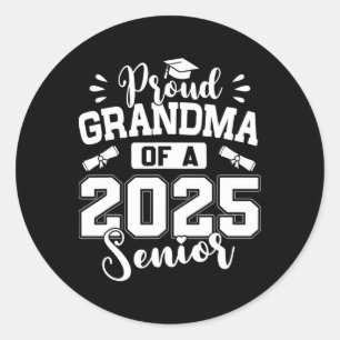 Proud Oma von 2025 Senior CL of 2025 Graduati Runder Aufkleber