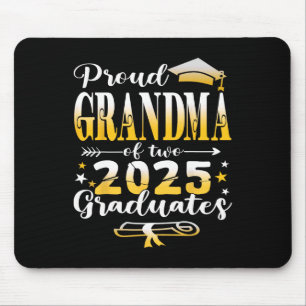 Proud Oma von zwei 2025 Absolventen Twins Graduati Mousepad