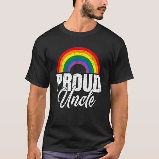 Proud Onkel Ally LGBT Lesbischer Gay Pride Monat L T-Shirt (Vorderseite)