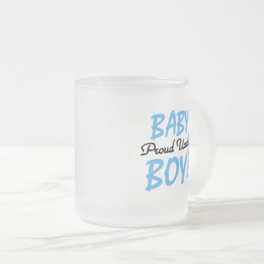 Proud Onkel Baby Boy T - Shirt und Geschenke Mattglastasse (VorderseiteRechts)