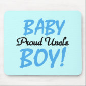 Proud Onkel Baby Boy T - Shirt und Geschenke Mousepad (Vorne)