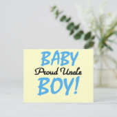 Proud Onkel Baby Boy T - Shirt und Geschenke Postkarte (Stehend Vorderseite)