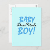 Proud Onkel Baby Boy T - Shirt und Geschenke Postkarte (Vorne/Hinten)