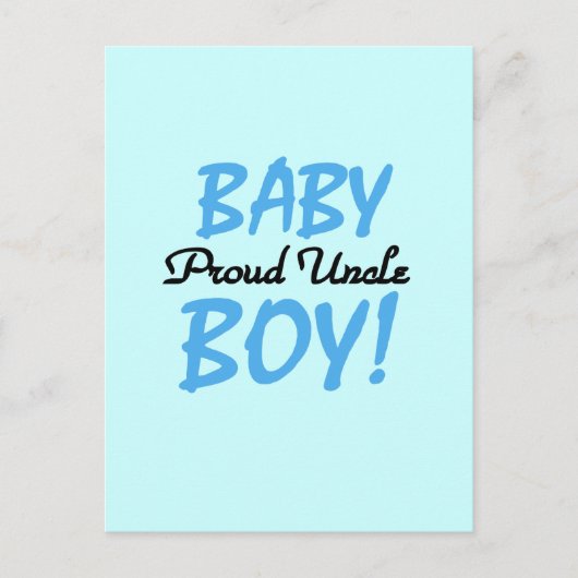 Proud Onkel Baby Boy T - Shirt und Geschenke Postkarte (Vorderseite)