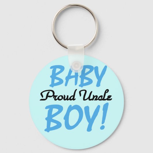 Proud Onkel Baby Boy T - Shirt und Geschenke Schlüsselanhänger (Vorderseite)