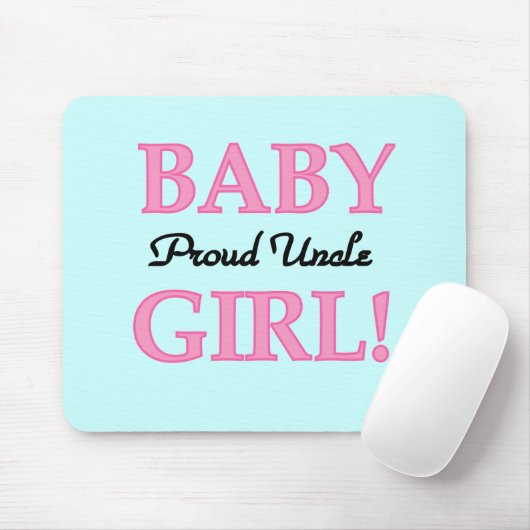 Proud Onkel Baby Girl Tshirts und Geschenke Mousepad (Mit Mouse)
