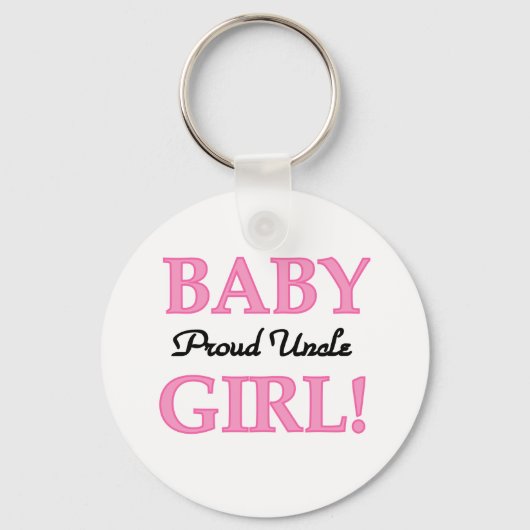 Proud Onkel Baby Girl Tshirts und Geschenke Schlüsselanhänger (Vorderseite)