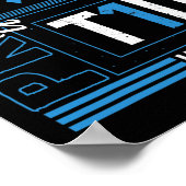 Proud Onkel T1D Warrior Ribbon Diabetes Awarene Poster (Ecke)