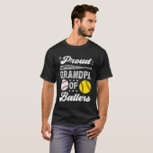 Proud Opa der Baller Baseball Softball Großpa T-Shirt (Vorne ganz)