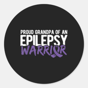 Proud Opa der Epilepsie Warrior Epilepsie Runder Aufkleber