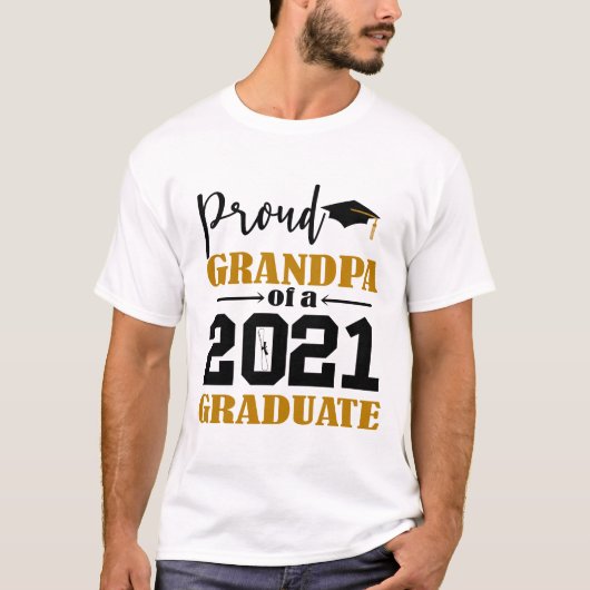 Proud Opa eines Absolventen 2021 T-Shirt (Vorderseite)