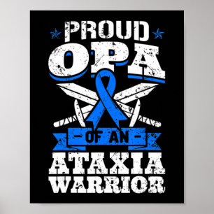 Proud Opa eines Ataxie Krieger Dystaxia Bewusstsei Poster