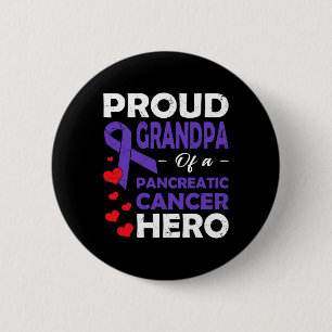 Proud Opa eines krebserregenden Helden-Kriegers Button