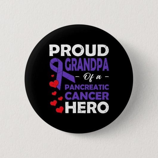 Proud Opa eines krebserregenden Helden-Kriegers Button (Vorderseite)