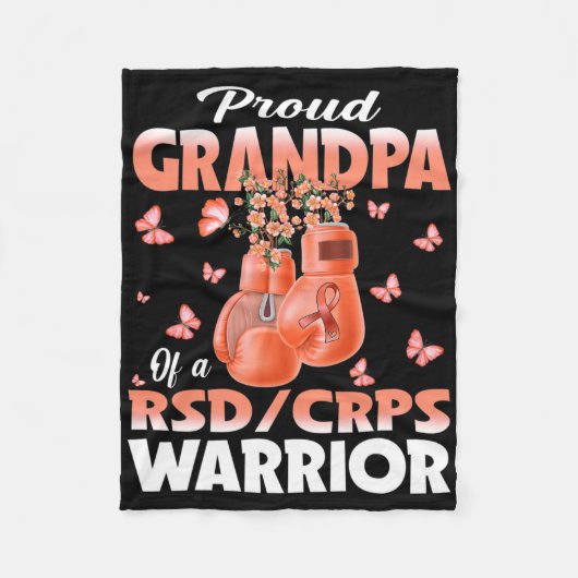 Proud Opa eines Rsd Crps Krieger Bewusstsein Boxi Fleecedecke (Vorderseite)