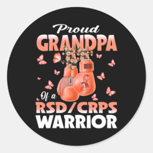 Proud Opa eines Rsd Crps Krieger Bewusstsein Boxi Runder Aufkleber