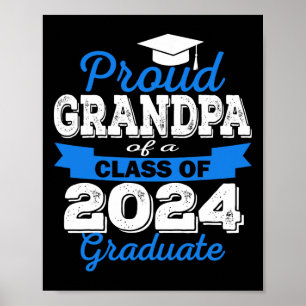 Proud Opa of 2024 Graduate Phantastisch Family Col Poster