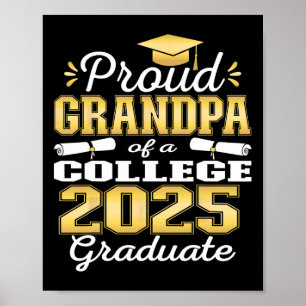 Proud Opa of 2025 Uni Graduate Family 24 G Poster