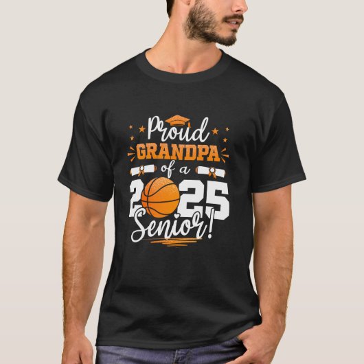 Proud Opa of a 2025 Senior Graduate Basketball T-Shirt (Vorderseite)