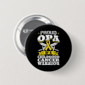 Proud Opa of a Chilhood Cancer Warrior Awareness Button (Vorne & Hinten)