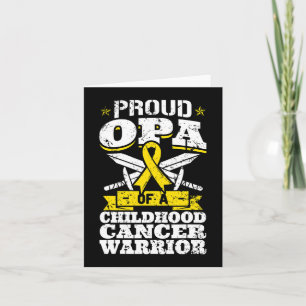 Proud Opa of a Chilhood Cancer Warrior Awareness Karte