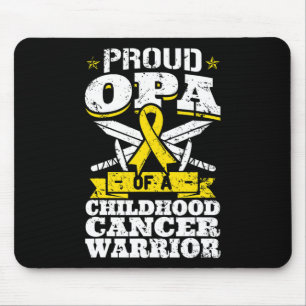 Proud Opa of a Chilhood Cancer Warrior Awareness Mousepad