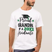 Proud Opa von 2022 Absolvent schwarzen grünen Kapp T-Shirt (Vorderseite)