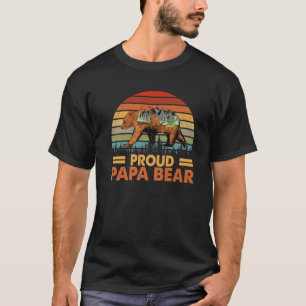 Proud Papa Bear - Vatertag - Retro, Vintag, G T-Shirt