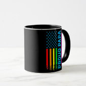 Proud Papa Grandpa Vater LGBT LGBTQ Gay Pride Tasse (VorderseiteRechts)