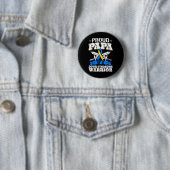 Proud Papa of a Down Syndrome Warrior Down Triso Button (Beispiel)