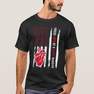 Proud Papa of a Heart Warrior CHD Awareness T-Shirt
