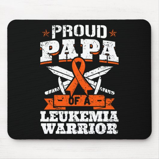 Proud Papa of a Leukemia Warrior Vater Bewusstsein Mousepad (Vorne)