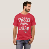Proud Papa of a Sailor retro friends boy T-Shirt (Vorne ganz)