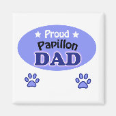 Proud Papillon dad Magnet (Vorne)